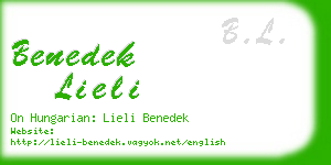 benedek lieli business card